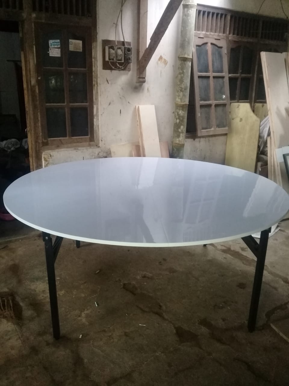 custom meja lipat banquet